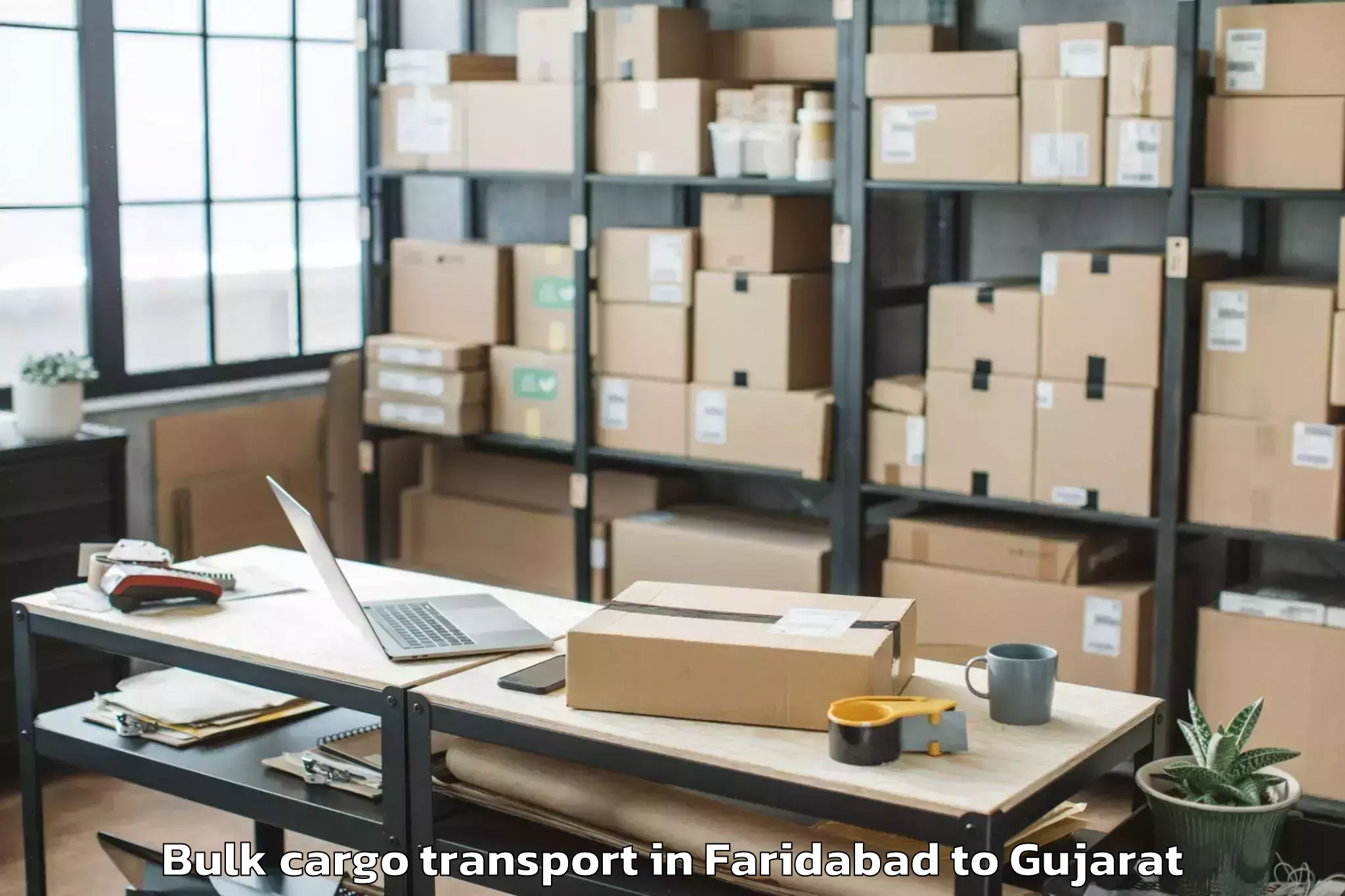 Book Your Faridabad to Karjan Bulk Cargo Transport Today